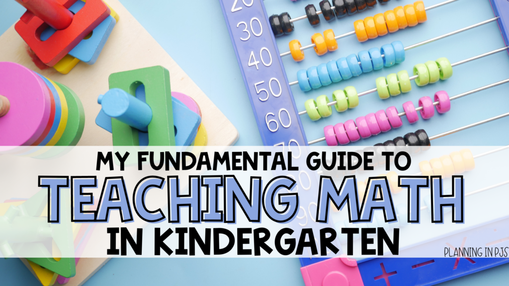 Wondering how to teach math in kindergarten? You will find a scope and sequence for teaching math, a process for teaching math, using technology, how to assess, using math centers, incorporating math into classroom life, engaging students with themes, and tips for teacher math in French. Topics include counting and cardinality, patterns, geometry (2D and 3D shapes and symmetry), measurement & data (sorting, classifying, comparing), and basic operations (simple addition & subtraction).