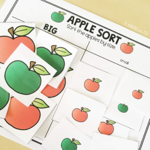 Apples Sorting Math Center