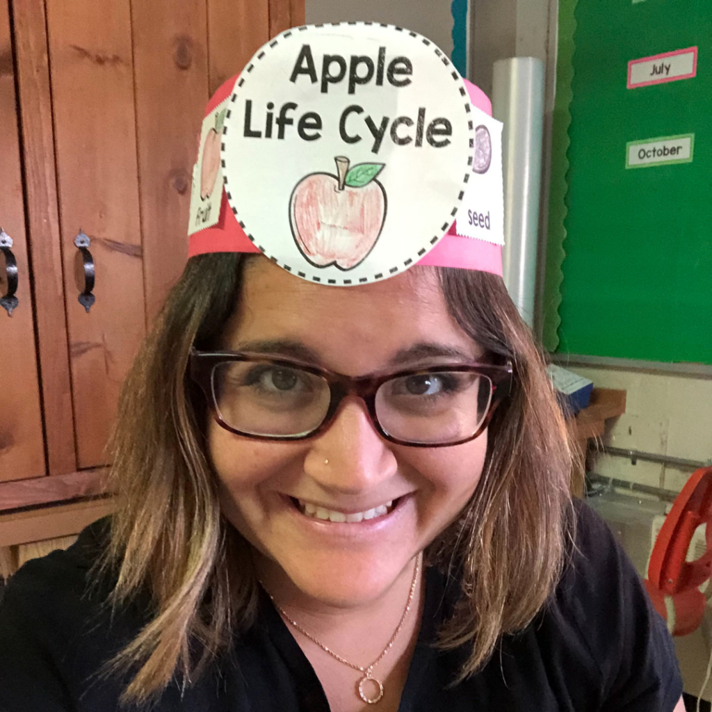 Apple Life Cycle Hat freebie for apples theme in kindergarten